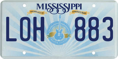 MS license plate LOH883