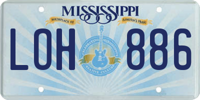 MS license plate LOH886