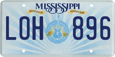 MS license plate LOH896