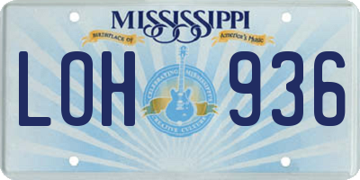 MS license plate LOH936