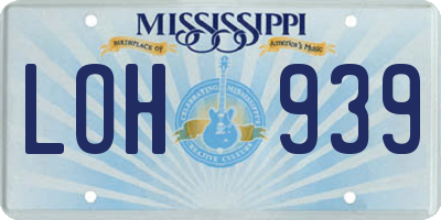 MS license plate LOH939