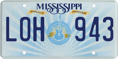 MS license plate LOH943