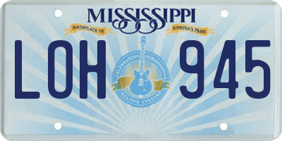 MS license plate LOH945