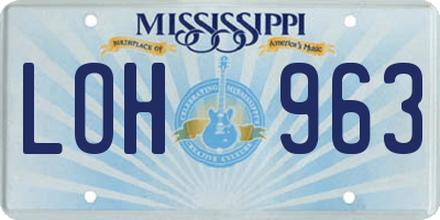 MS license plate LOH963