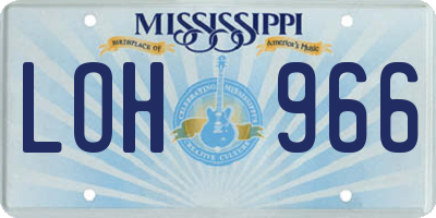 MS license plate LOH966