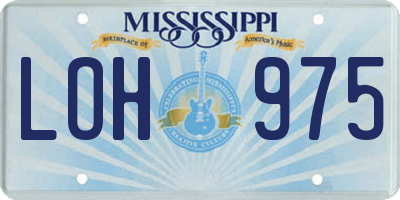 MS license plate LOH975