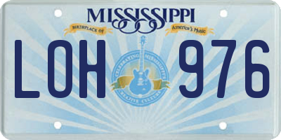MS license plate LOH976