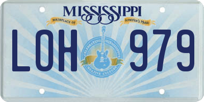 MS license plate LOH979