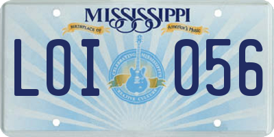 MS license plate LOI056