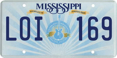 MS license plate LOI169