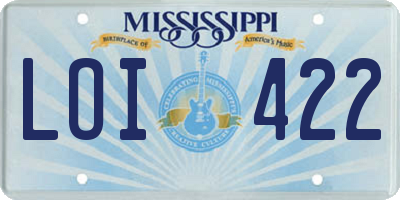 MS license plate LOI422