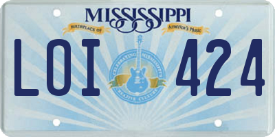 MS license plate LOI424