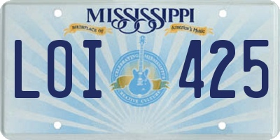 MS license plate LOI425