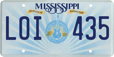 MS license plate LOI435