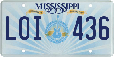MS license plate LOI436