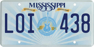 MS license plate LOI438