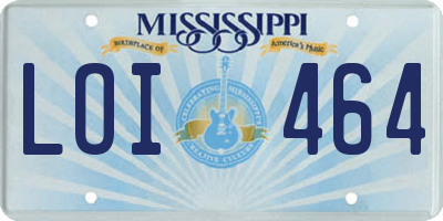 MS license plate LOI464
