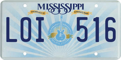 MS license plate LOI516