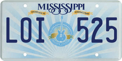 MS license plate LOI525
