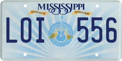 MS license plate LOI556