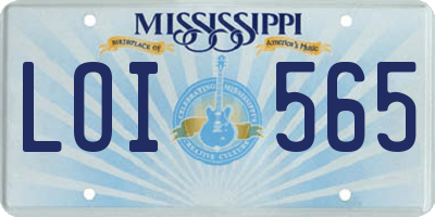 MS license plate LOI565