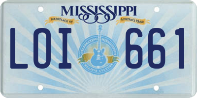 MS license plate LOI661