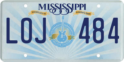 MS license plate LOJ484