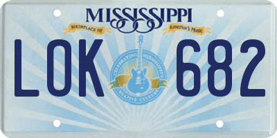 MS license plate LOK682
