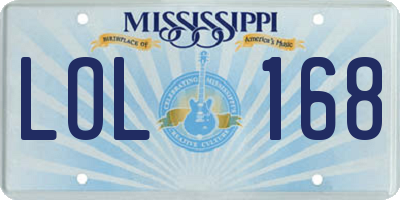 MS license plate LOL168