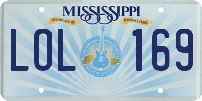 MS license plate LOL169
