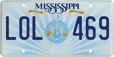MS license plate LOL469