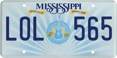 MS license plate LOL565