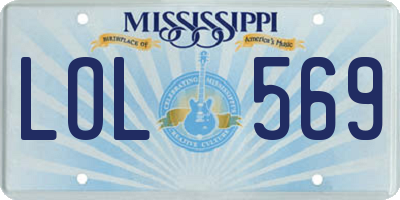 MS license plate LOL569