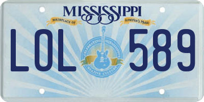 MS license plate LOL589