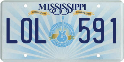 MS license plate LOL591