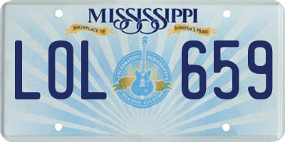 MS license plate LOL659