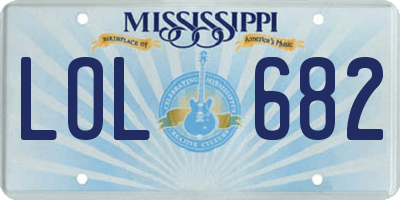 MS license plate LOL682