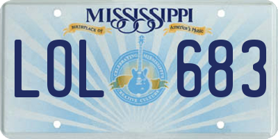 MS license plate LOL683