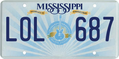 MS license plate LOL687
