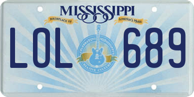 MS license plate LOL689