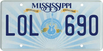 MS license plate LOL690