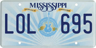 MS license plate LOL695