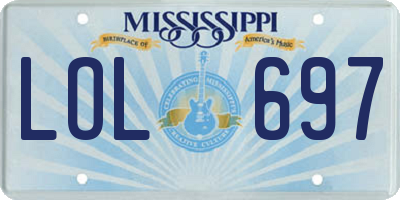 MS license plate LOL697