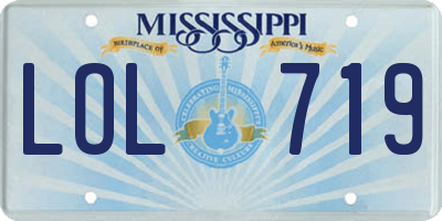 MS license plate LOL719