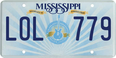 MS license plate LOL779