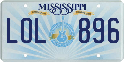 MS license plate LOL896