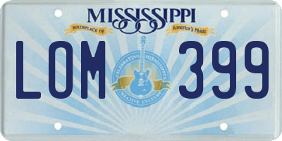 MS license plate LOM399