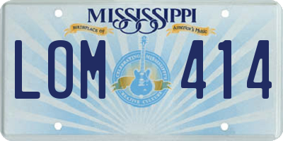 MS license plate LOM414