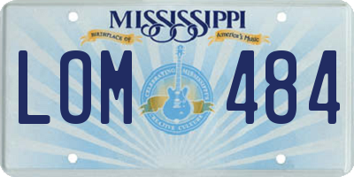 MS license plate LOM484