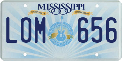 MS license plate LOM656